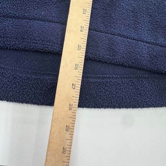 LOFT Sweater Womens Large Blue Cozy Funnel Neck Top‎ Fleece Cuffed Sleeves - Picture 8 of 9